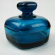 Blue glass candy box