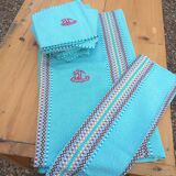 Old tablecloth 2.80 m + 12 napkins