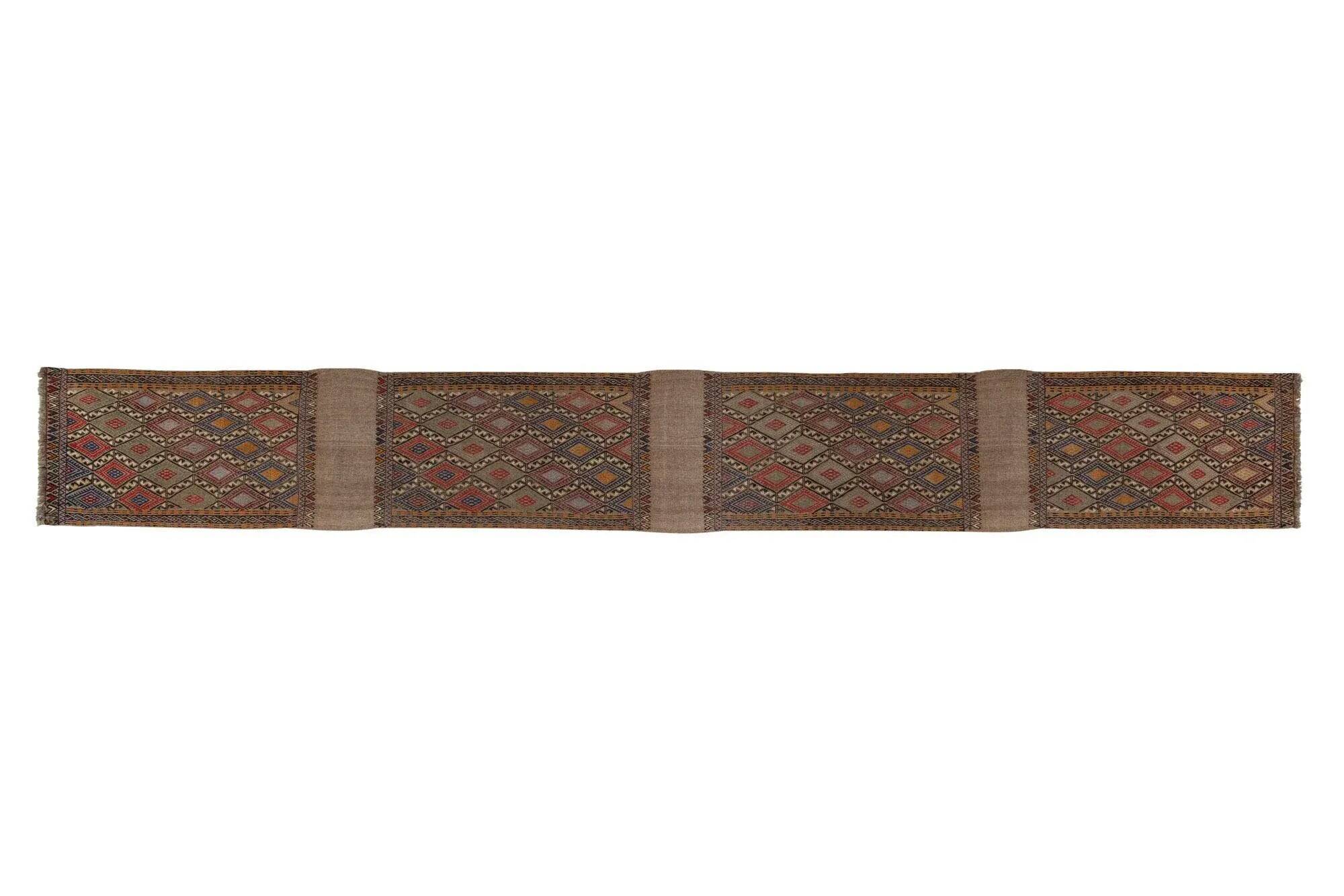 Vintage Turkish hallway rug 52x420 cm