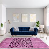 Modern Moroccan carpet pink 180x150cm