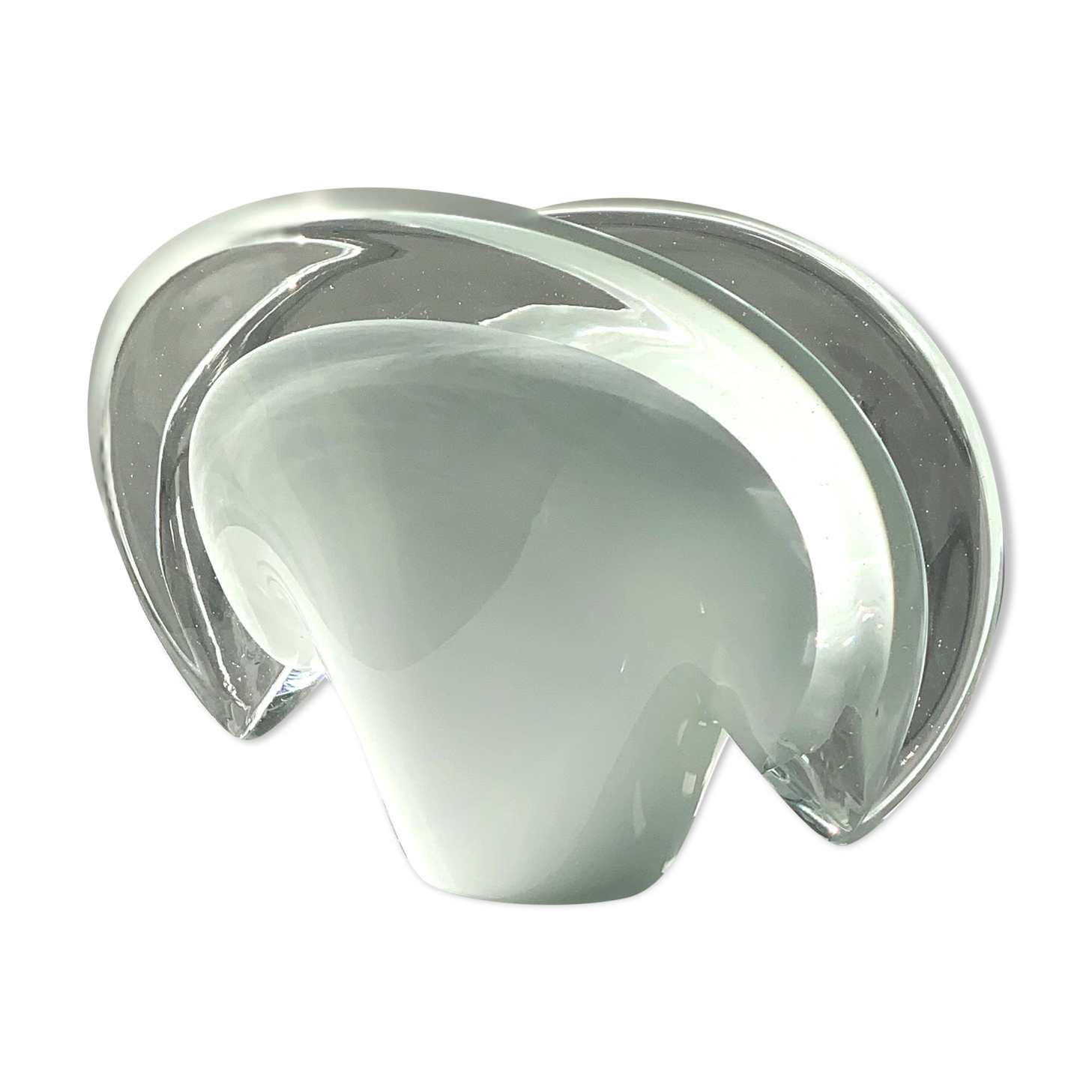 Vetri shell tray in Murano glass (Sommerso technique)