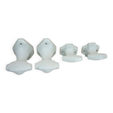 Set of 4 coat hooks, antique porcelain coat rack, art deco circa 1920