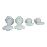 Set of 4 coat hooks, antique porcelain coat rack, art deco circa 1920