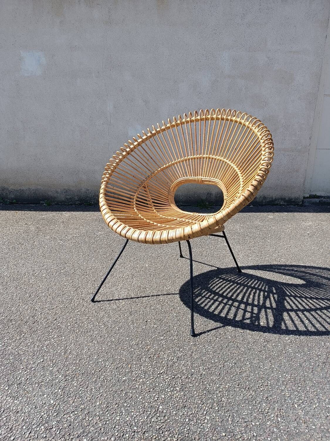 Sunburst Rattan Armchair