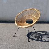 Sunburst Rattan Armchair
