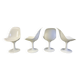 Vintage fiberglass space age tulip dining chairs, set of 4 - 1960s