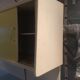 Blue and yellow formica buffet