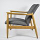 Original restored armchair GFM-64, designer E.Homa, 1960s, grey