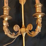 Paire d'appliques en bronze doré style empire.