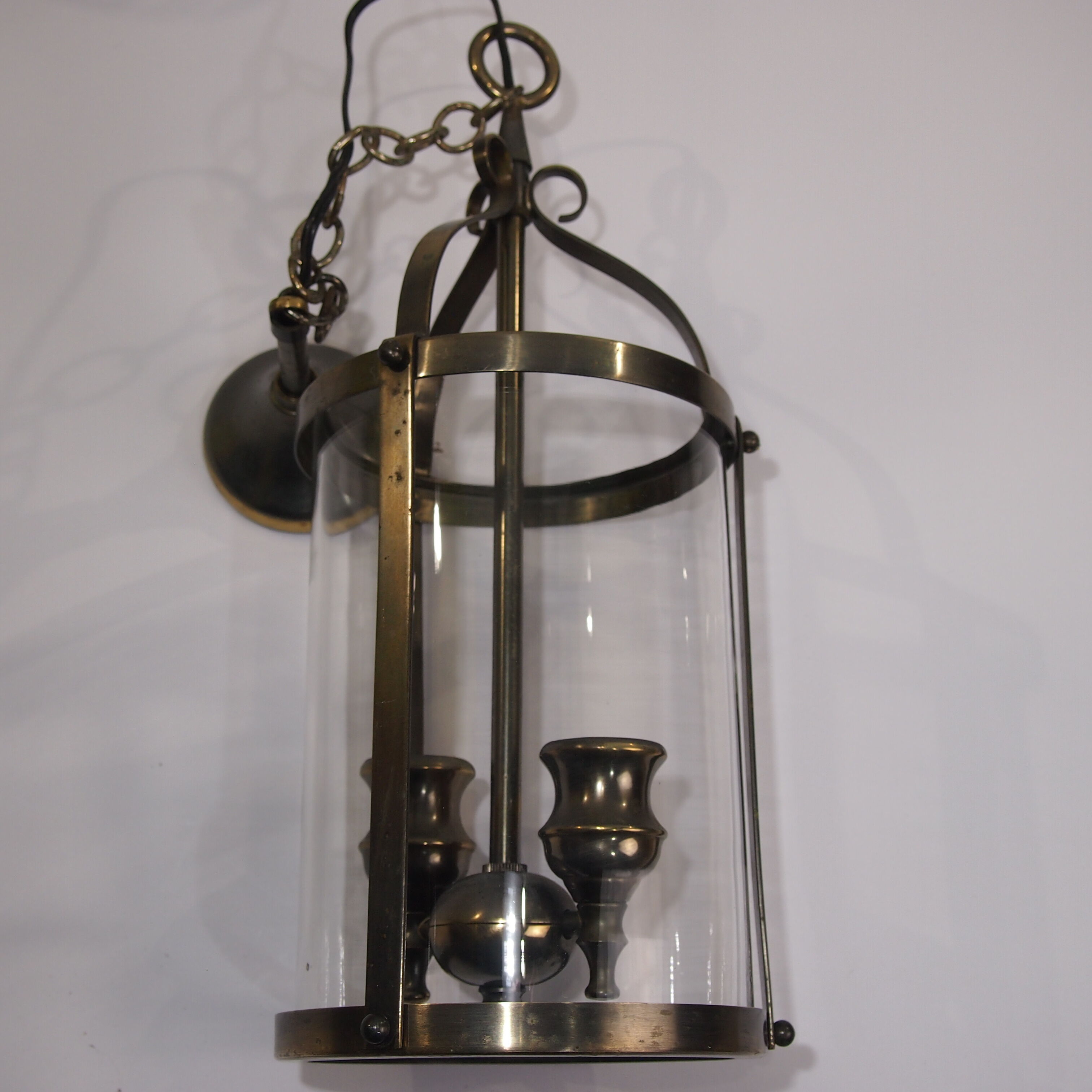 Pair of Vintage Lantern/Brass Suspension