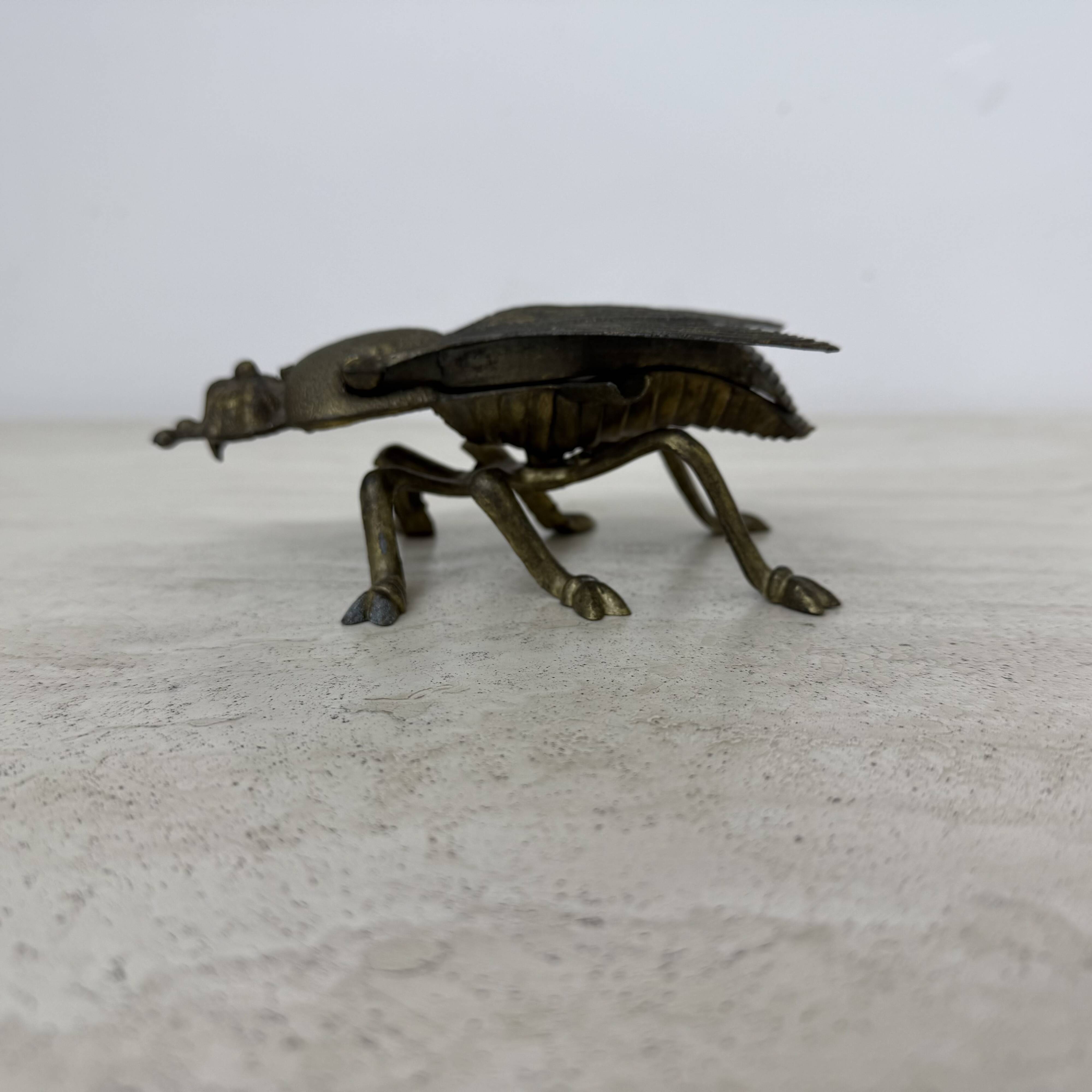 Brass ash tray fly shaped vintage , 1970s