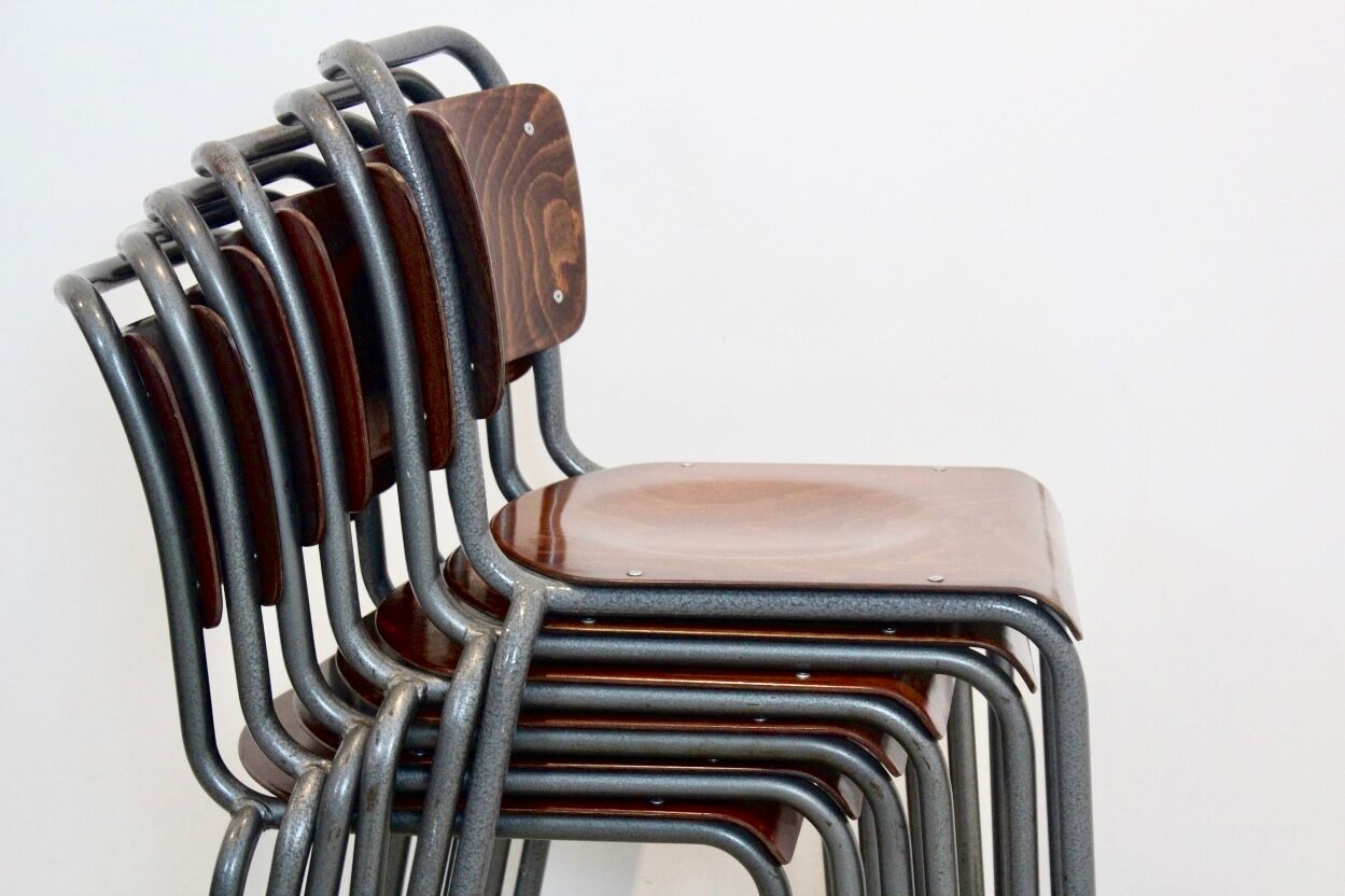 'TH-Delft' plywood industrial chair by WH Gispen