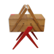 Red compass foot worker