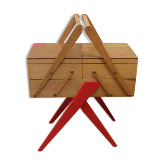 Red compass foot worker