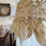 Abat jour en laine beige