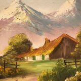 Huile sur toile expressionniste, XXeme siècle