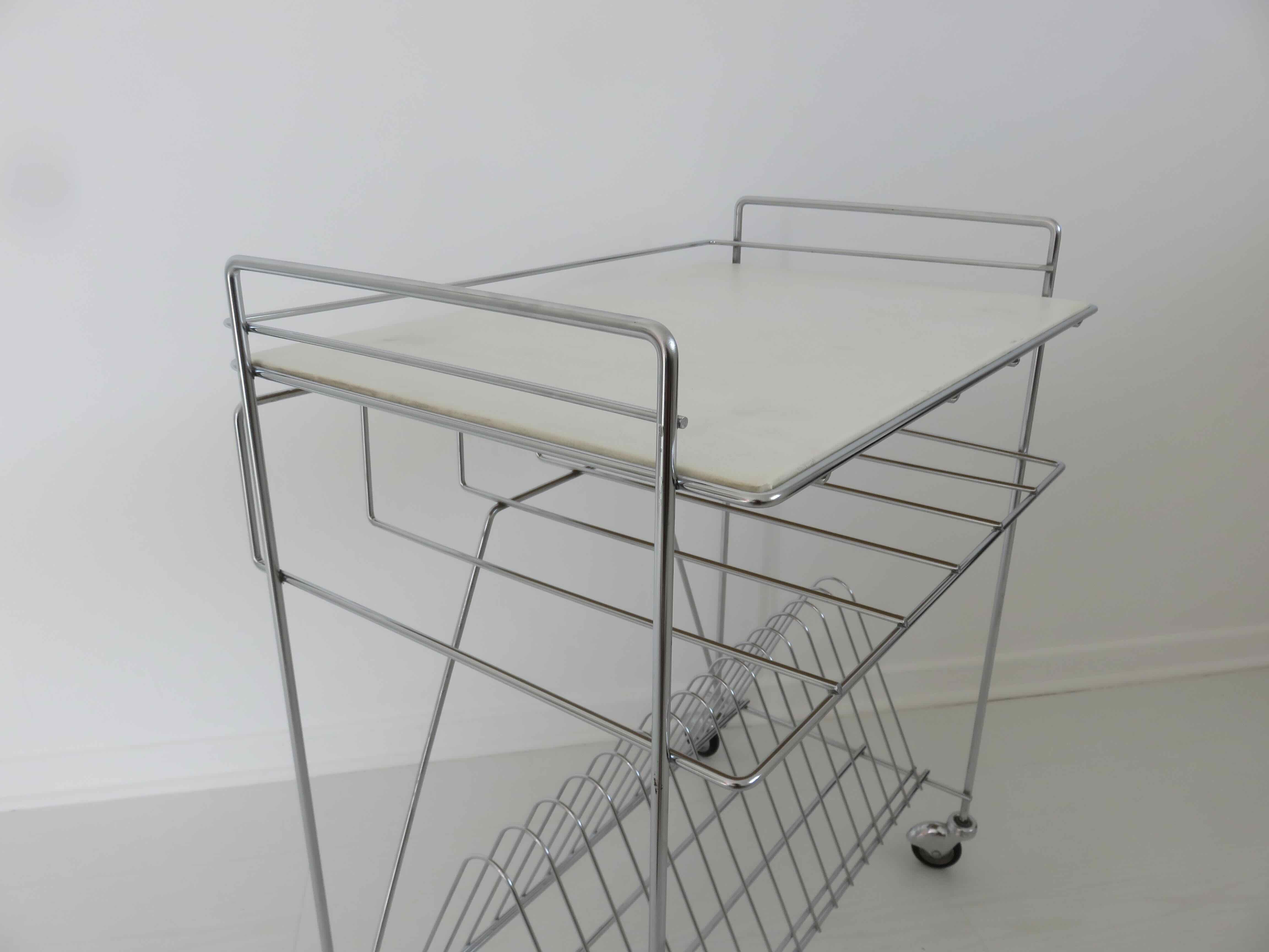 Rolling table door reviews range vinyls in chrome metal 60s 70s