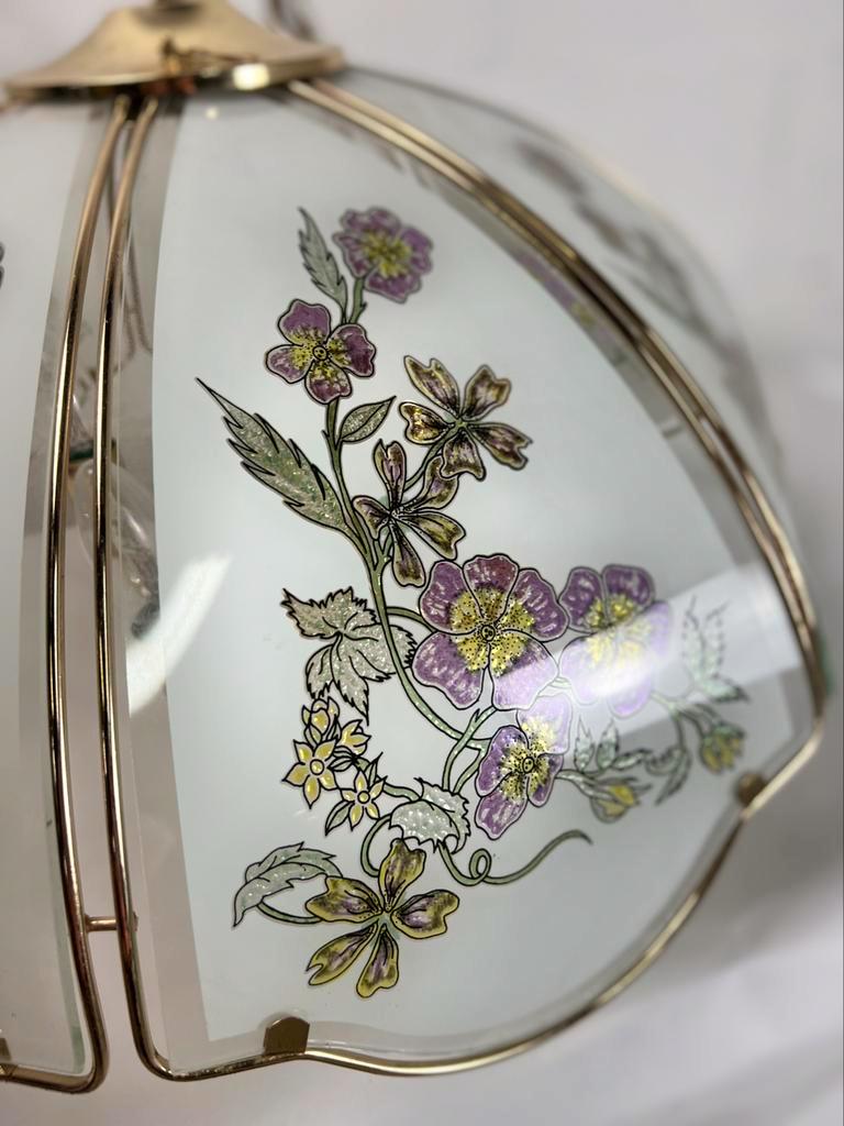 Vintage hollywood regency pendant lamp / luster