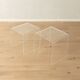 Minimalist side tables made of transparent acrylic glass, Space Age style, 1970s, set of 2