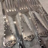 7 forks 800 silver Swiss goldsmith Jezler model Muguet