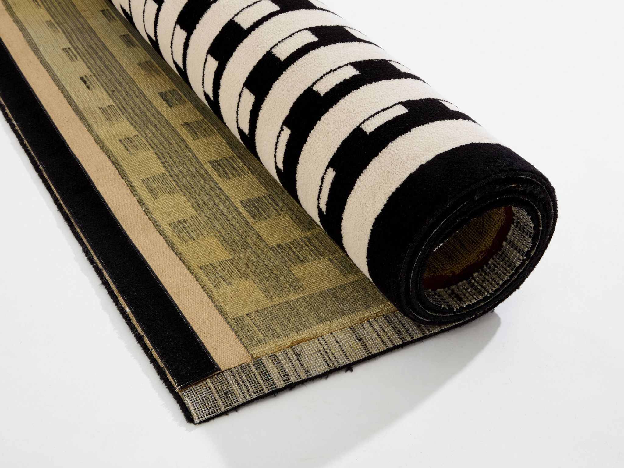 Marcello Morandini carpet kinetic art tufted wool 1989