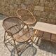 Salon en rotin vintage 1960