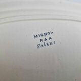 Large long iron earth dish, Salins R&A Mignon model, early 20th century