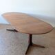 Scandinavian teak oval table from the 1960s, extendable up to 243 cm.