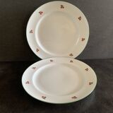 2 assiettes aux motifs de cerises