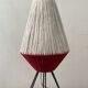 Lampe tripode en métal et laine années 50
