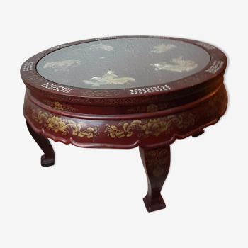 Inlaid round Chinese coffee table