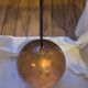 Copper-plated brass globe light fixture