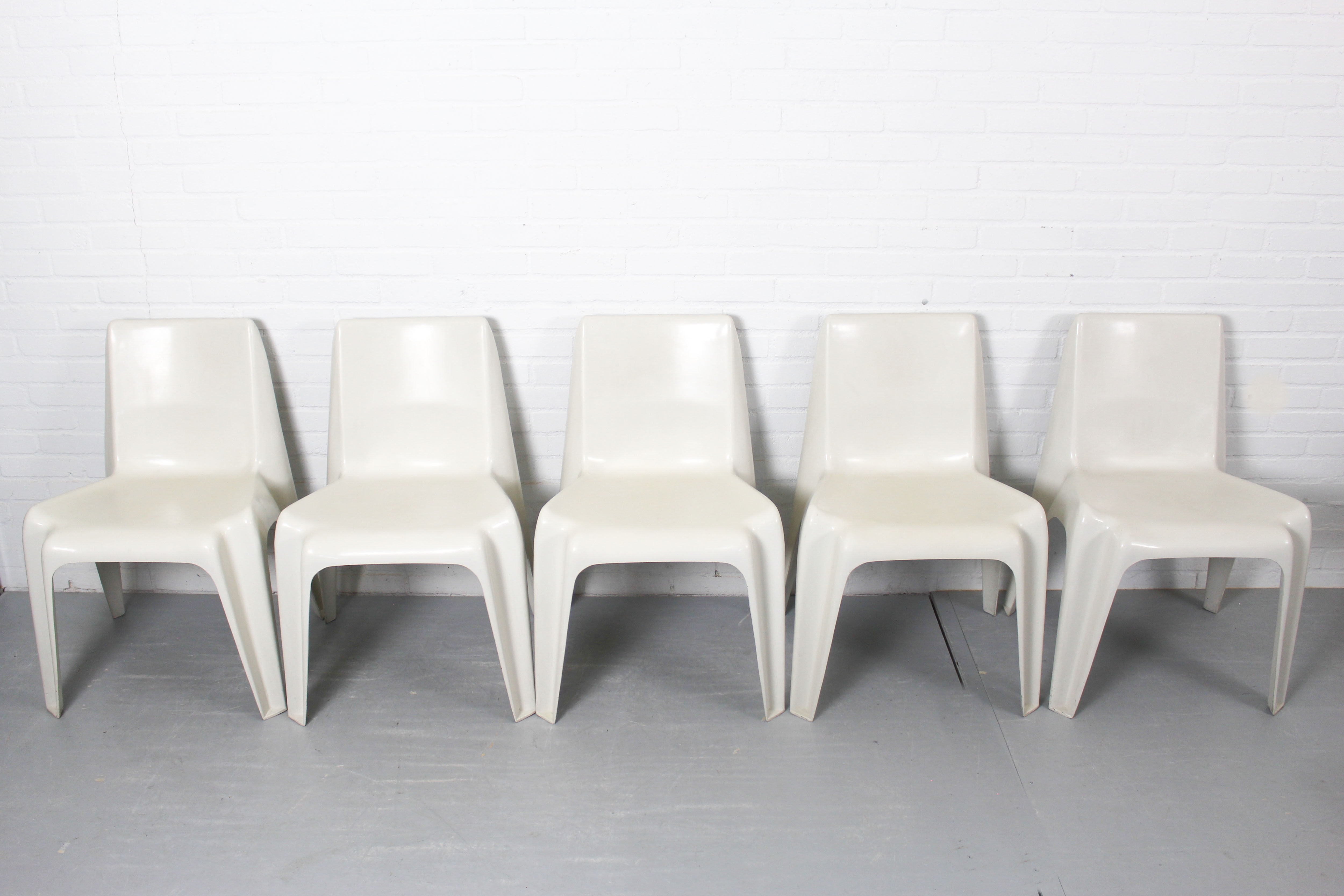 Set of 5 chairs model no BA 1171 designed by Helmut Bätzner for Bofinger, Germany 1960s
