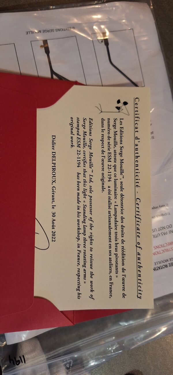 Lampadaire 3 bras Editions Serge Mouille