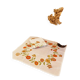 6 vintage table napkins with pop flowers from the 70s.