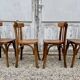 Series Lot of 8 old vintage bistro chairs