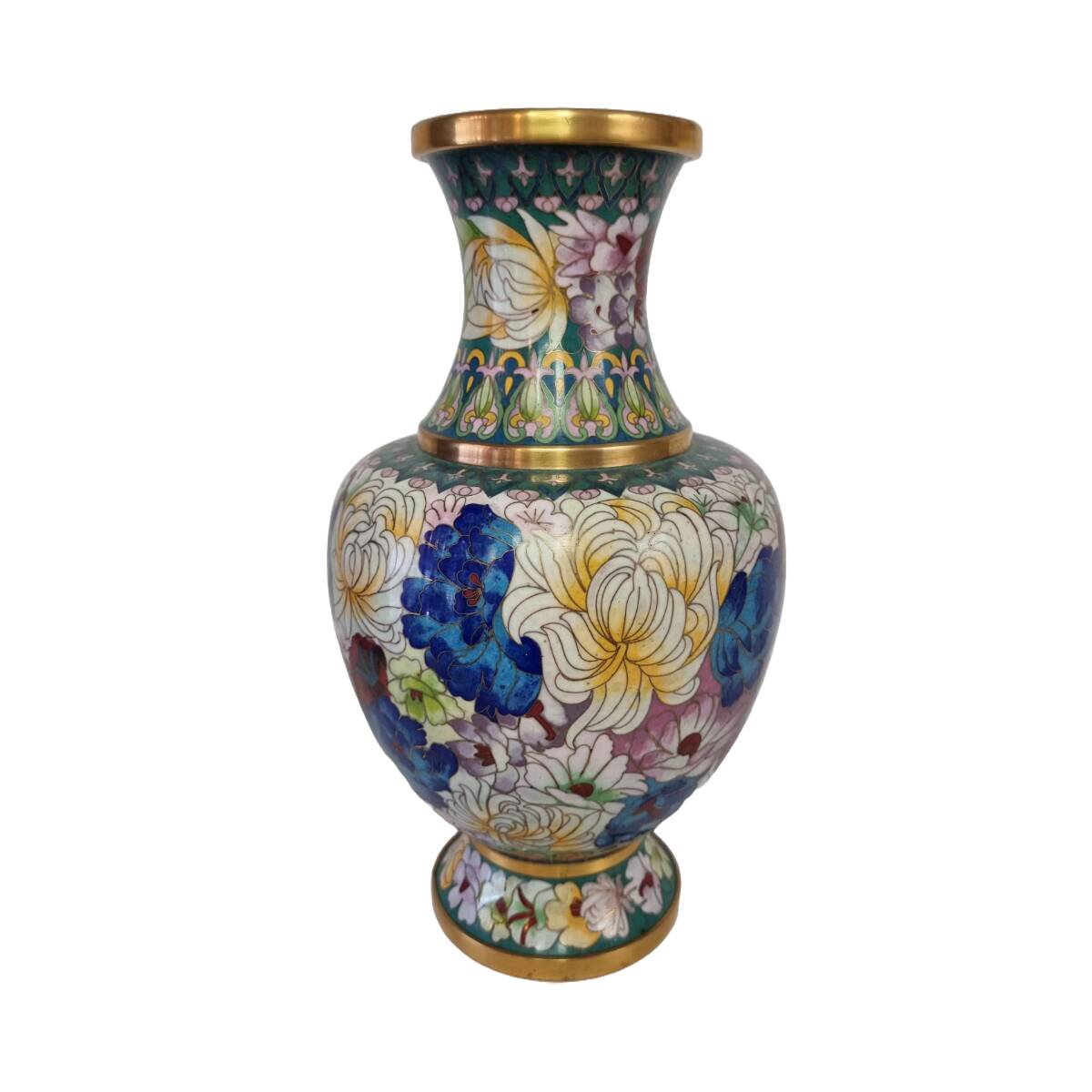 Vintage Cloisonné Vase Pastel, 1950s