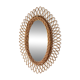 Vintage oval rattan mirror 57x40