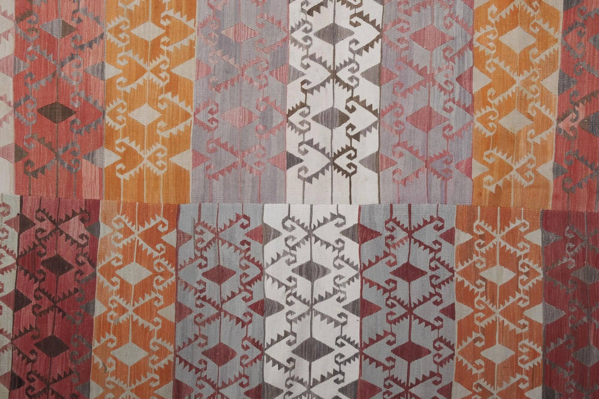 Vintage Turkish kilim handwoven 321x330 cm