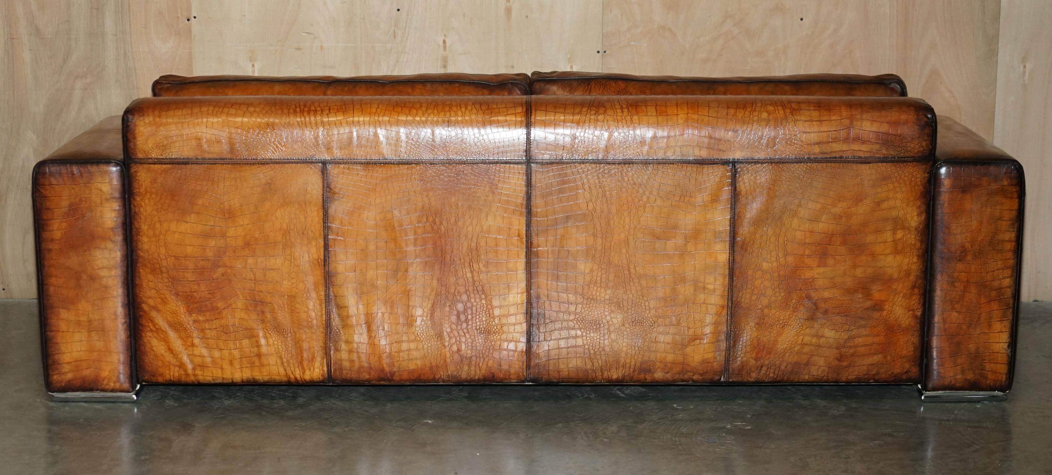 Fendi crocodile-embossed leather canapé, limited edition.