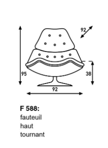 Fauteuil F588 de Geoffrey Harcourt pour Artifort