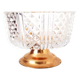 Chiseled crystal bowl with gilded metal base