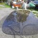 Vintage table of the 70s in chrome and smoked glass