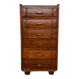 Vintage wooden weekly planner – 6 drawers – elegant and practical