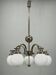 Art Deco Five-Light Chrome Chandelier, Czechoslovakia, 1930s