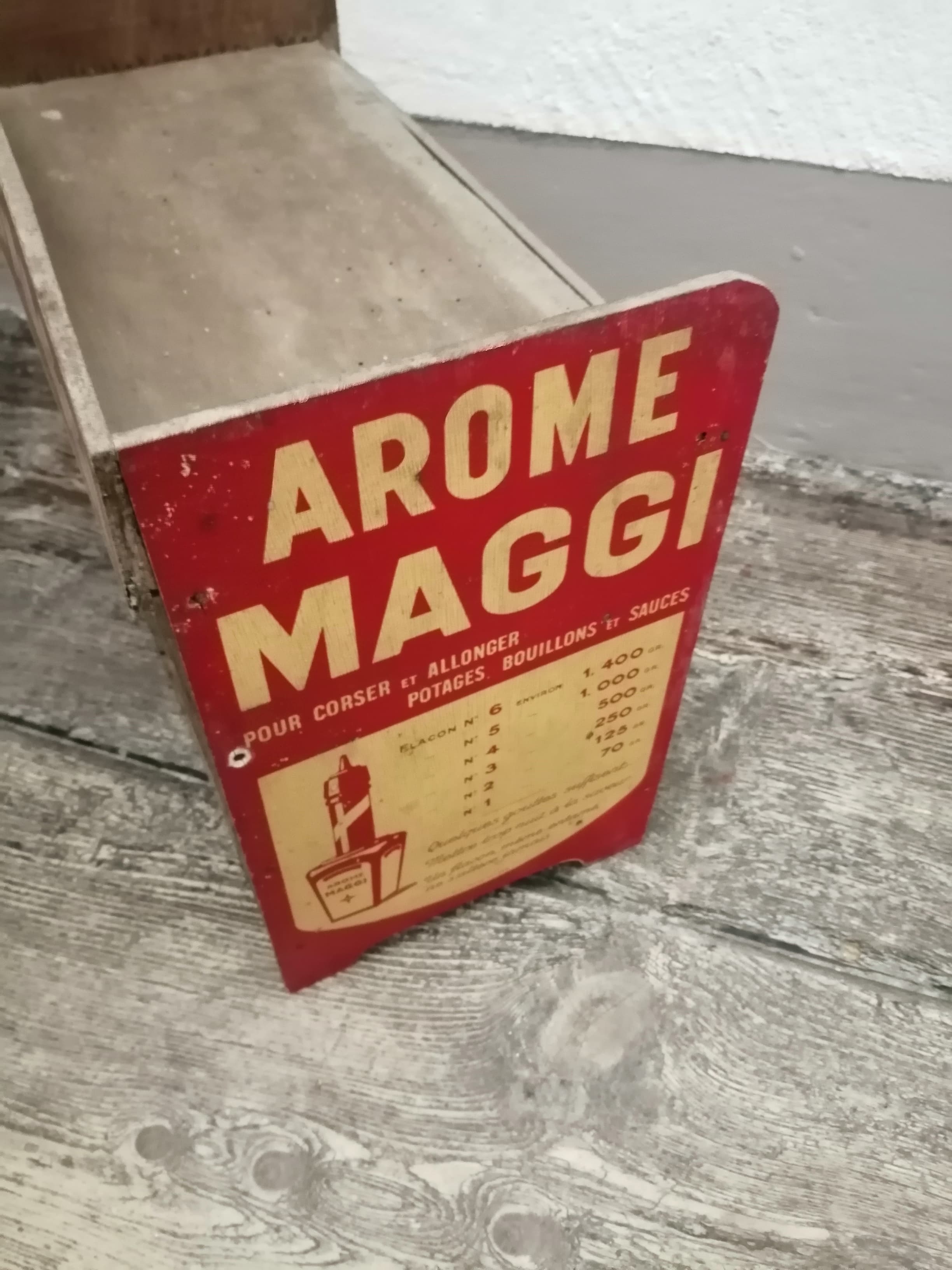 Shelf, maggi "his famous soups"