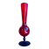 Red and blue blown glass soliflore vase - Murano style - 29 cm
