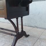 English double-sided mahogany desk