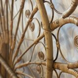 Peacock rattan bedhead