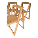 Vintage wood folding chairs